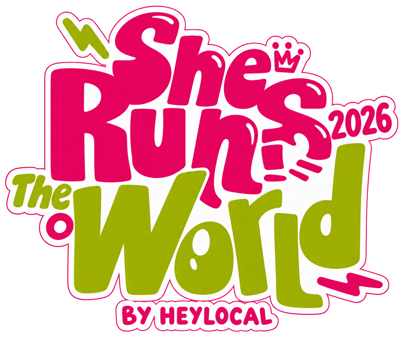Logo She Runs The World 2026 by Heylocal